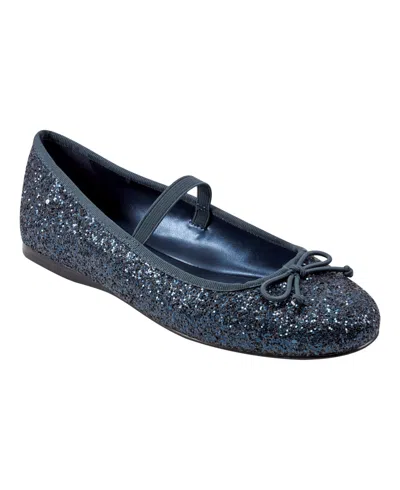 Bandolino Women's Phalon Mary Jane Ballet Flats In Navy Glitter