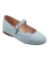 Bandolino Women's Philly Mary Jane Ballet Flats In Light Blue Denim- Textile