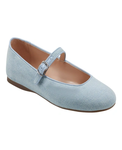 Bandolino Women's Philly Single Strap Mary Jane Flats In Light Blue