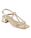 Bandolino Women's Primadon Block Heel Strappy Dress Sandals In Gold Snake