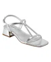 Bandolino Women's Primadon Block Heel Strappy Dress Sandals In Silver Snake