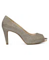Bandolino Rainaa Peep Toe Pump In Gold Glamour