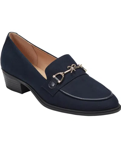 Bandolino Women's Rummie Bit Block Heel Loafers In Blue