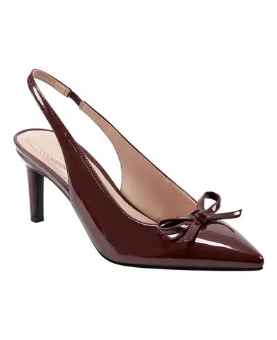 Bandolino Women's Shane Pointed Toe Slingback Pumps In Dark Red