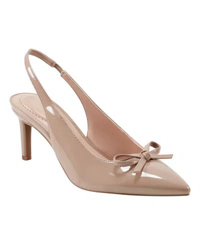 Bandolino Women's Shane Pointed Toe Slingback Pumps In Light Natural Patent