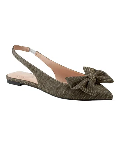 Bandolino Women's Simona Bow Slingback Flats In Bronze