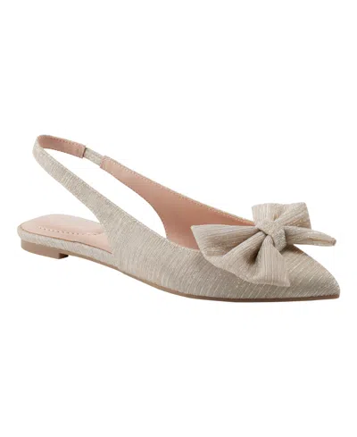 Bandolino Women's Simona Bow Slingback Flats In Gold