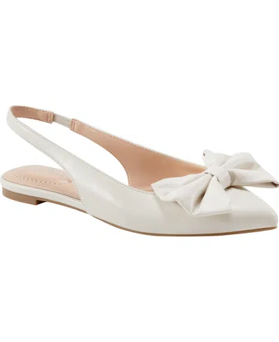 Bandolino Women's Simona Bow Slingback Flats In Ivory