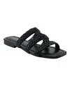 Bandolino Women's Sumer Woven Caged Flat Slide Sandals In Black