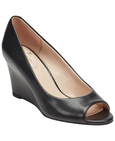Bandolino Women's Tufflove Peep Toe Wedge Pumps In Black