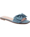 Bandolino Women's Violeta Bow Flat Slide Sandals In Blue Denim