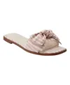 Bandolino Women's Violeta Bow Flat Slide Sandals In Light Pink Stripe