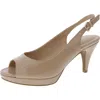 Bandolino Rainaa Peep Toe Pump In Cafe Latte Patent