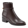 Bandolino Womens Despina Block Heel Booties In Brown