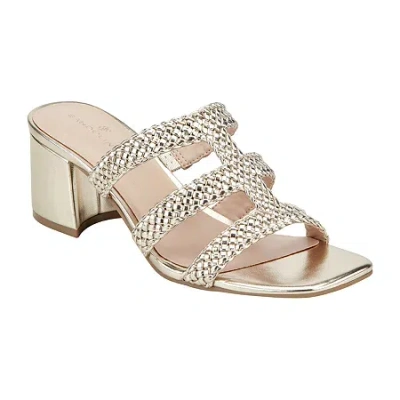 Bandolino Womens Mumm Heeled Sandals In Yellow