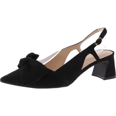 Bandolino Womens Suede Bow Tie Pumps In Black