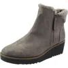 Bandolino Womens Zipper Wedge Boots In Grey