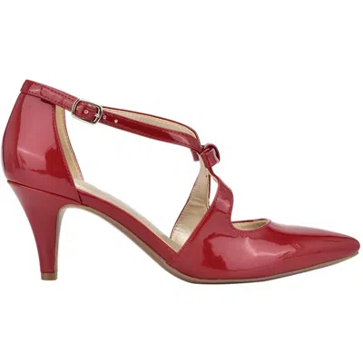 Bandolino Zeffer 3 Womens Patent Ankle Strap Dress Pumps In Multi