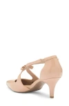 Bandolino Zeffer Kitten Heel Pump In Beige Shiny