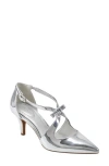 Bandolino Women's Zeffer Strappy Bow Stiletto Heel Pumps In Silver Shiny