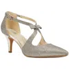 Bandolino Zeffer Womens Bow Metallic Pumps In Gold Glam