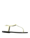 Bandoni Woman Thong Sandal Pastel Yellow Size 7 Textile Fibers