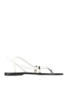 Bandoni Woman Thong Sandal White Size 10 Textile Fibers In White