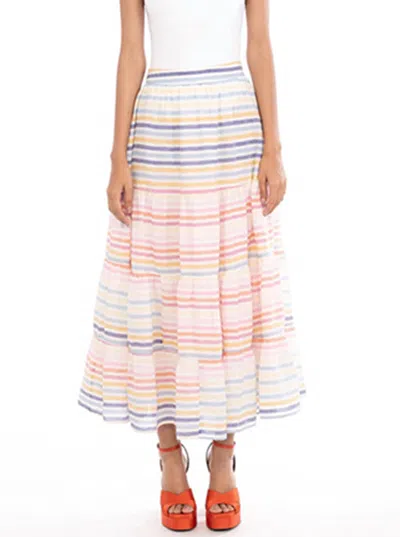 Banjanan Agatha Skirt In Candy Stripe In Multi