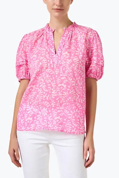 Banjanan Bronte V-neck Top In Pink
