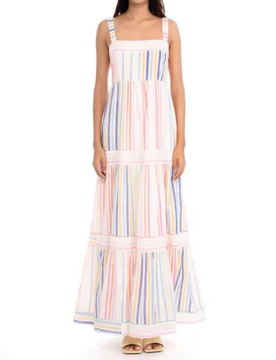 Banjanan Daniella Dress In Candy Stripe In Pink