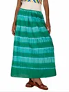 Banjanan Deena Skirt In Emerald In Gold
