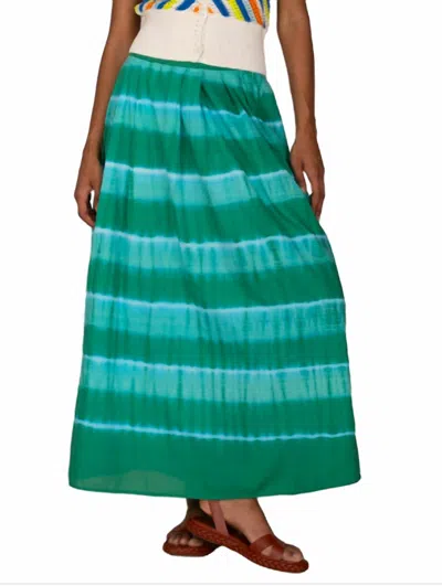 Banjanan Deena Skirt In Emerald In Gold