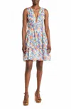Banjanan Donna Floral Tiered Cotton Dress In Multi
