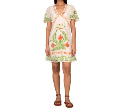 Banjanan Dumitara Mini Dress In White In Multi