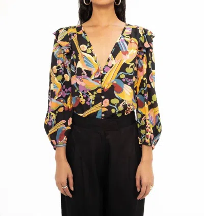 Banjanan Elise Top In Jet In Multi