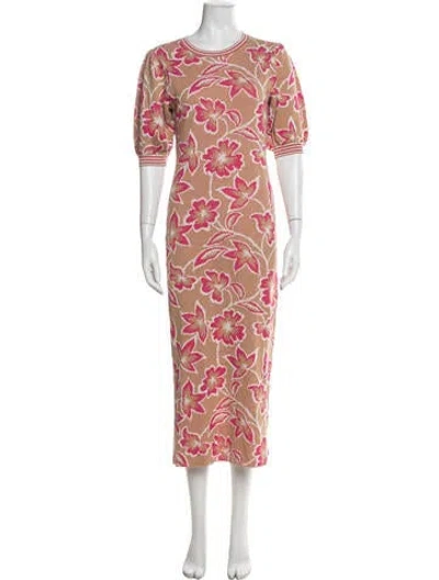 Pre-owned Banjanan Floral Print Dress In Multi