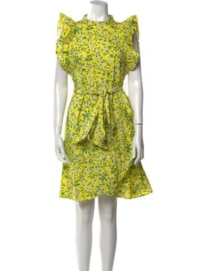 Pre-owned Banjanan Floral Print Knee-length Dress In Multi