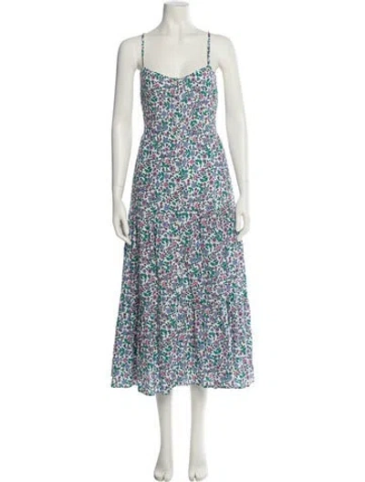 Pre-owned Banjanan Floral Print Long Dress In Multi