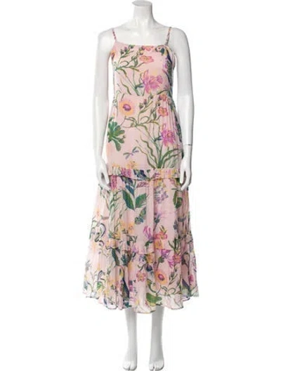 Pre-owned Banjanan Floral Print Long Dress In Multi