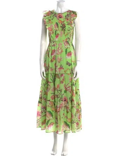 Pre-owned Banjanan Floral Print Long Dress In Multi