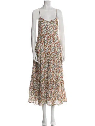 Pre-owned Banjanan Floral Print Long Dress In Multi