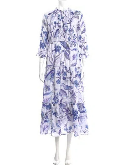 Pre-owned Banjanan Floral Print Long Dress In Multi