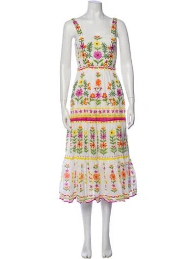 Pre-owned Banjanan Floral Print Long Dress In Multi