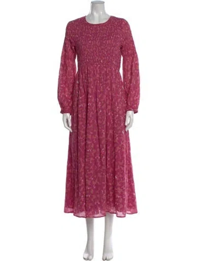 Pre-owned Banjanan Floral Print Long Dress In Multi