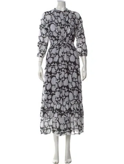 Pre-owned Banjanan Floral Print Long Dress In Multi