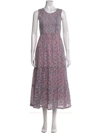 Pre-owned Banjanan Floral Print Long Dress In Multi