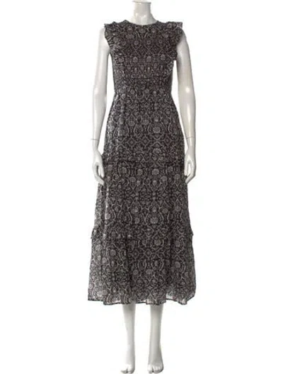 Pre-owned Banjanan Floral Print Long Dress In Multi