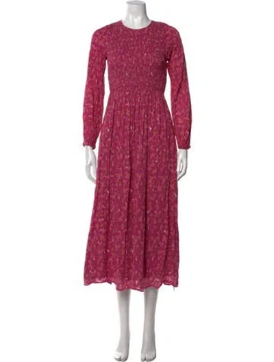 Pre-owned Banjanan Floral Print Long Dress In Multi