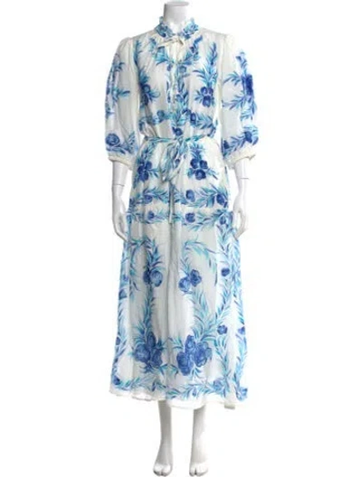 Pre-owned Banjanan Floral Print Long Dress In Multi