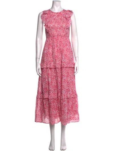 Pre-owned Banjanan Floral Print Long Dress In Multicolor